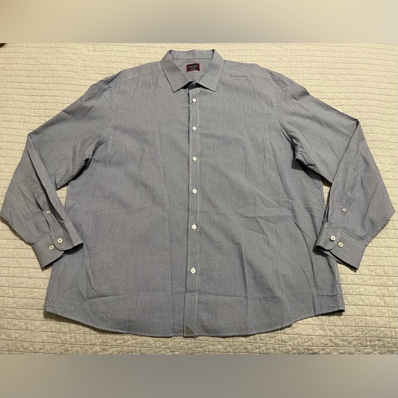 UNTUCKit Men's Blue White Houndstooth Button Up LS Conwill Shirt Size XXXL - Picture 3 of 10